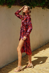 Women Floral Wrap Dress