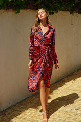 Women Floral Wrap Dress