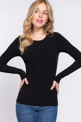 Women Long  Sleeve Cotton Tee Shirt