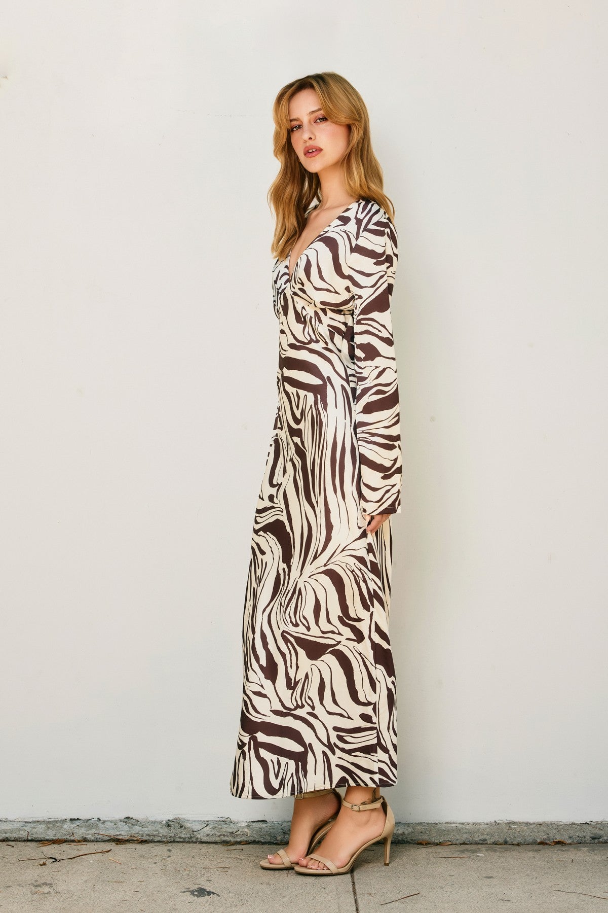 Women Animal Print Maxi Dress
