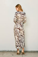 Women Animal Print Maxi Dress