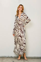 Women Animal Print Maxi Dress