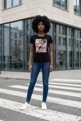 Women Short Sleeve T Shirt - Queen-Rhinestones-Graphic