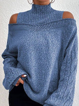 Women Cold Shoulder Sweater