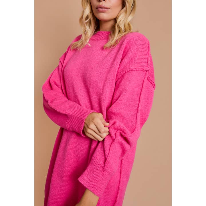 Women Oversized Tunic Sweater Dress