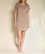 Women Short Sleeve Soft Bamboo Dress with Pockets