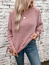 Women Sweater with arm Lace Up
