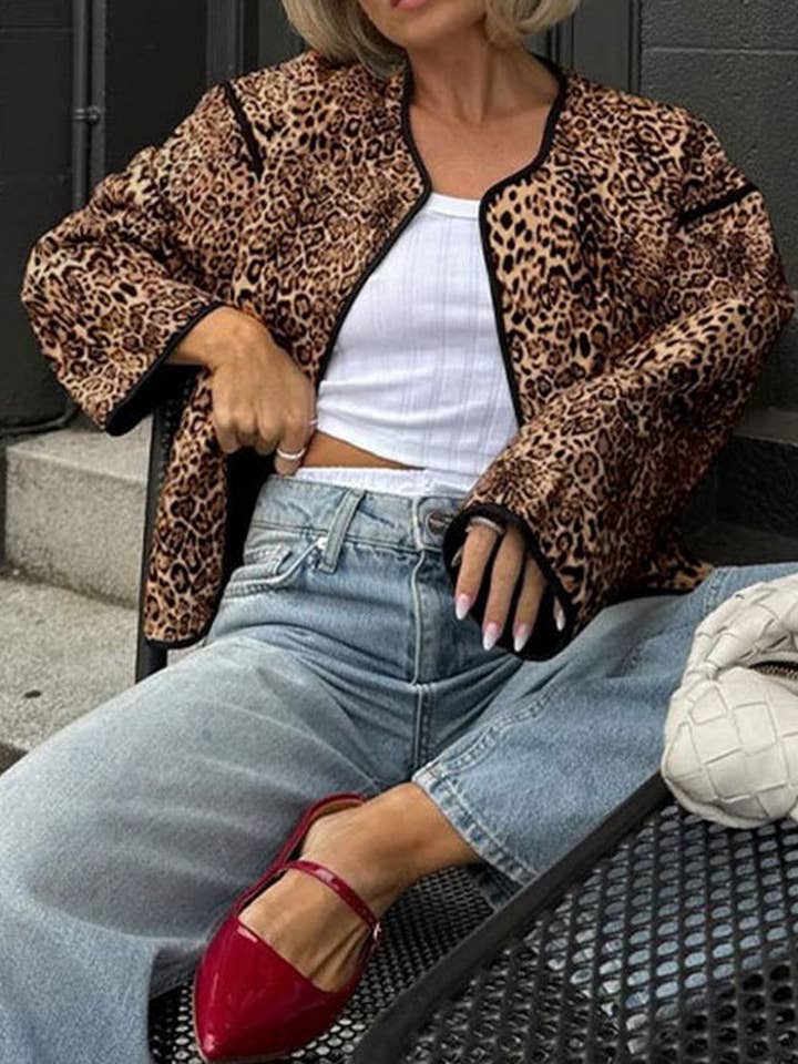 Women Leopard jacket