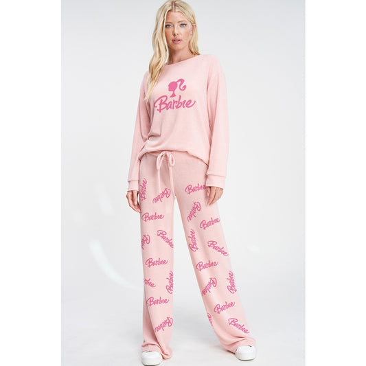 Women Barbie Lounge Wear Set Heart Print Soft/Cozy