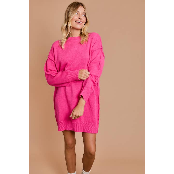 Women Oversized Tunic Sweater Dress