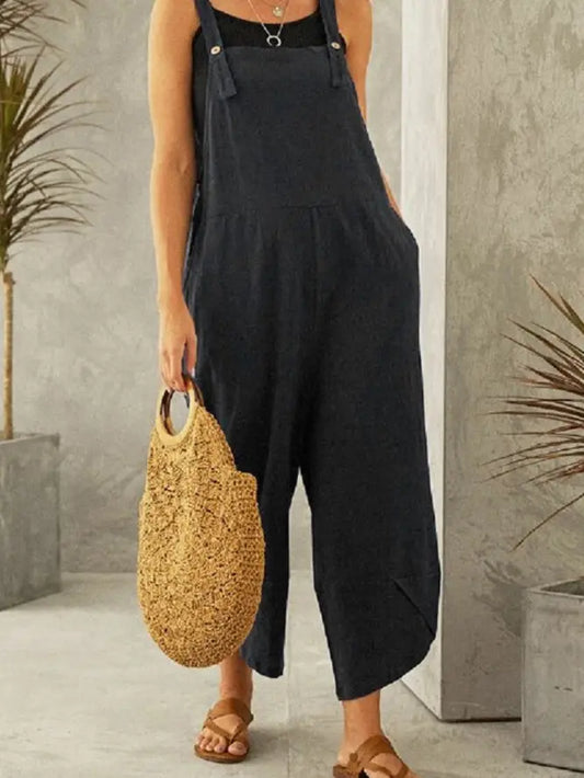 Women Casual Solid Overall Jumpsuit