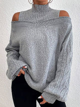 Women Cold Shoulder Sweater