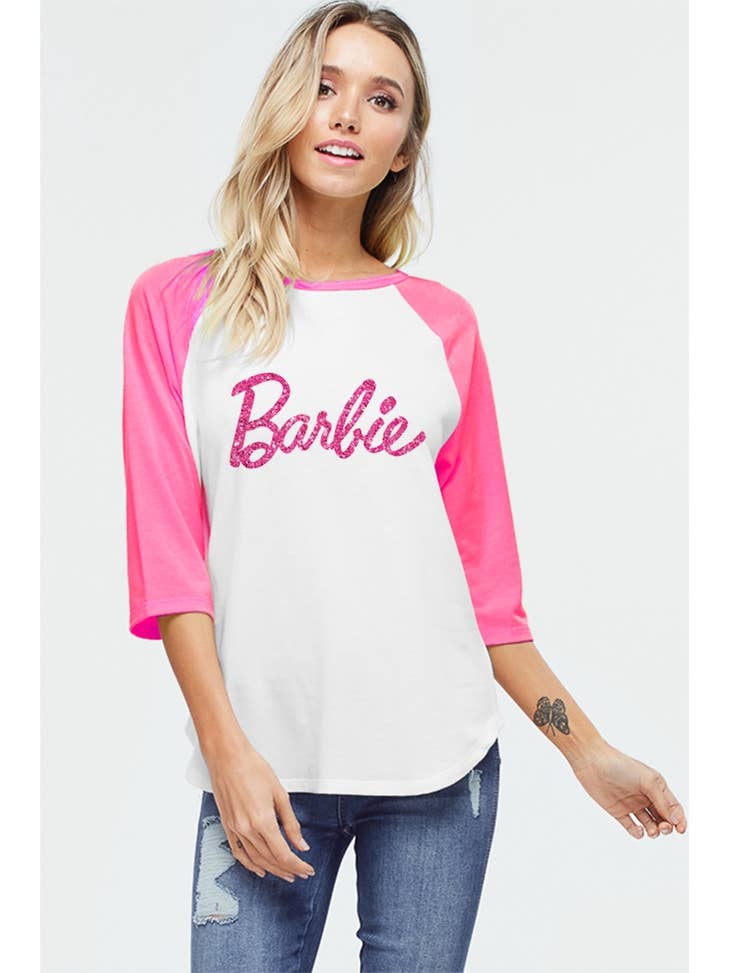 Women Barbie Raglan Tee