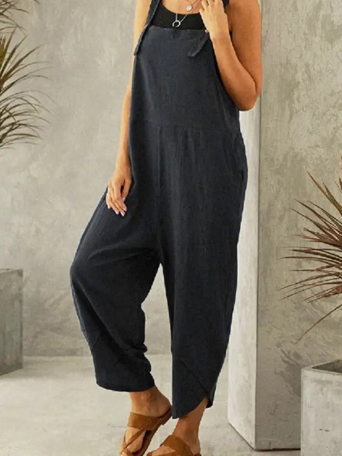 Women Casual Solid Overall Jumpsuit