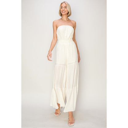 Women Jumpsuit Textured Tube Top  By Hyfve