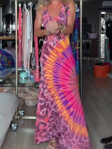 Women Tie Dye Maxi Dress