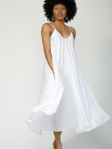 Women Flowy Oversized Dress Midi By Silk & Salt