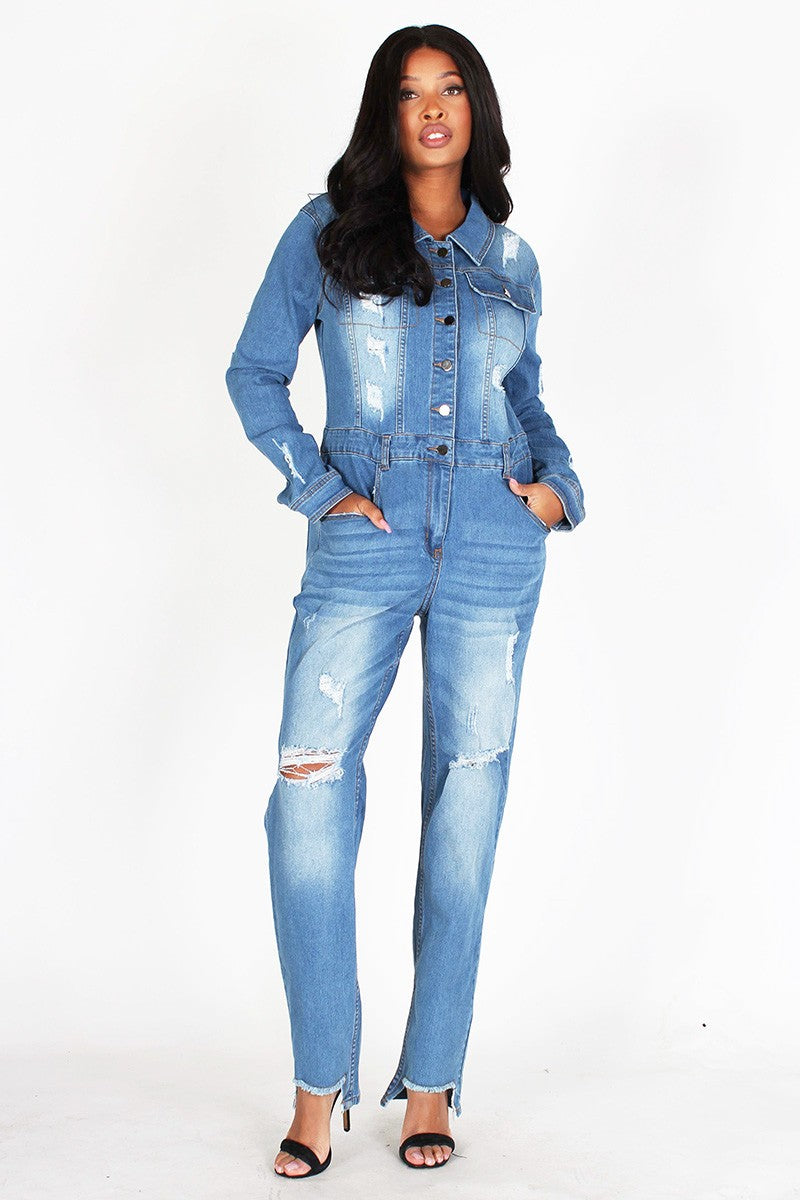 Women Denim Jumpsuit