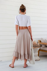 Women Ruffle Midi skirt By Sanctum The Label