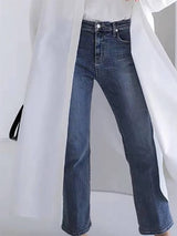 Women Long Sleeve Loose Buttoned Solid Color Split Side Lapel Collar Maxi Shirt