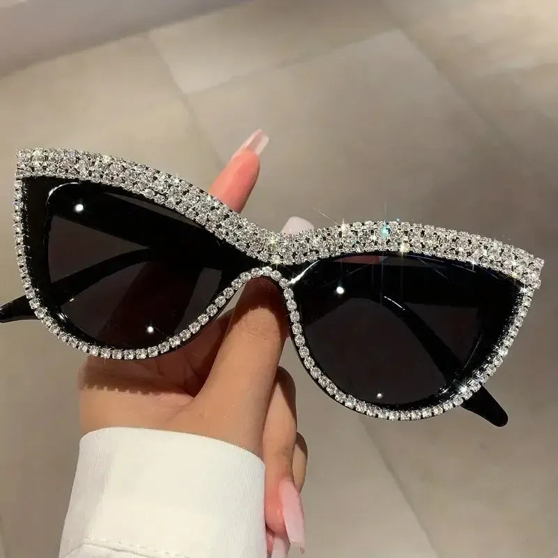 Women Cat Eye Glasses Vibrant Rhinestone Shade Glasses By Bling Bling U Sparkle Girl