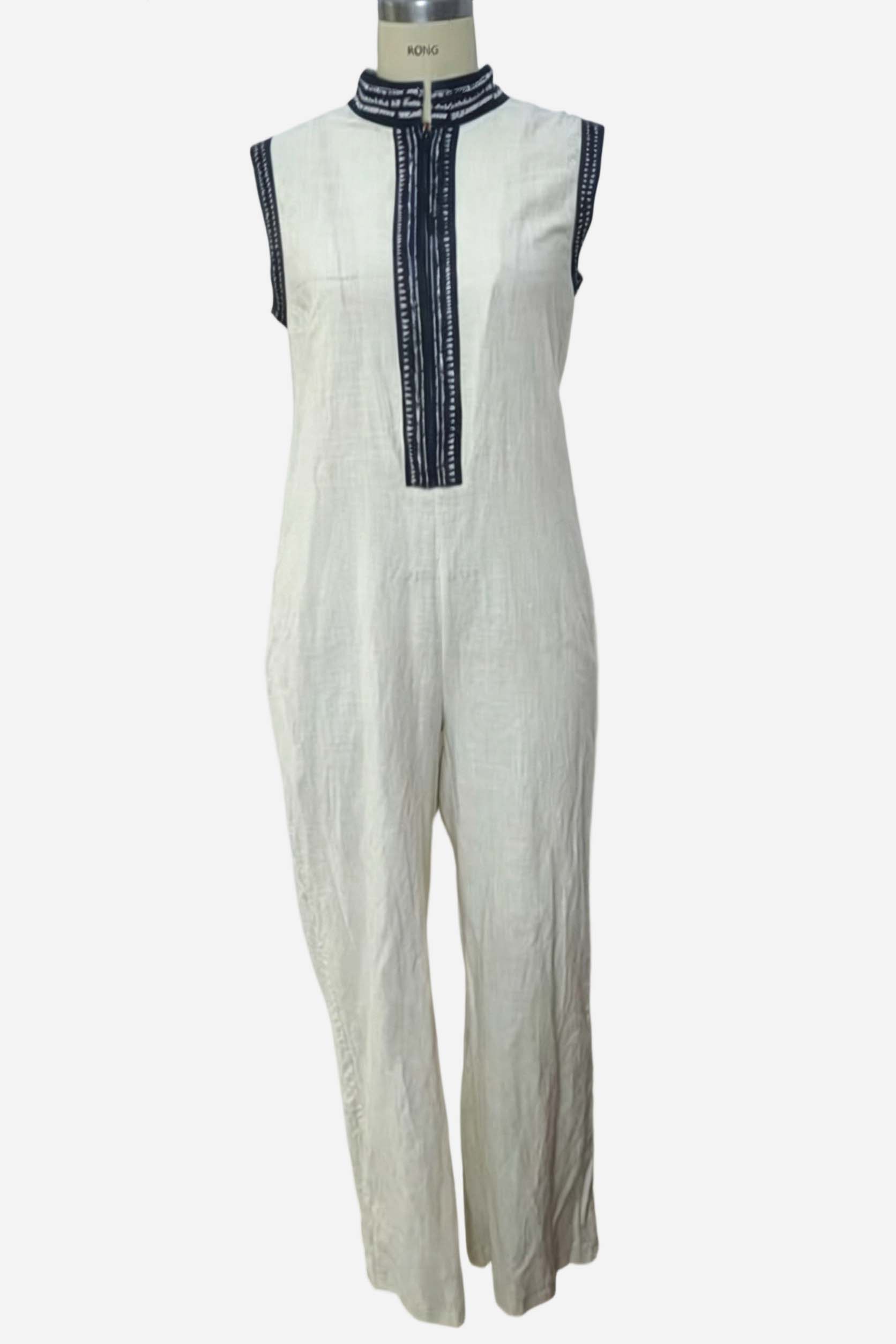 Collar Sleeveless Jumpsuit
