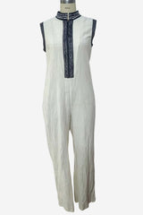 Collar Sleeveless Jumpsuit