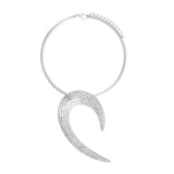 Women Silver & Crystal Hook Collar and earring Set  By Bling Bling U Sparkle Girl