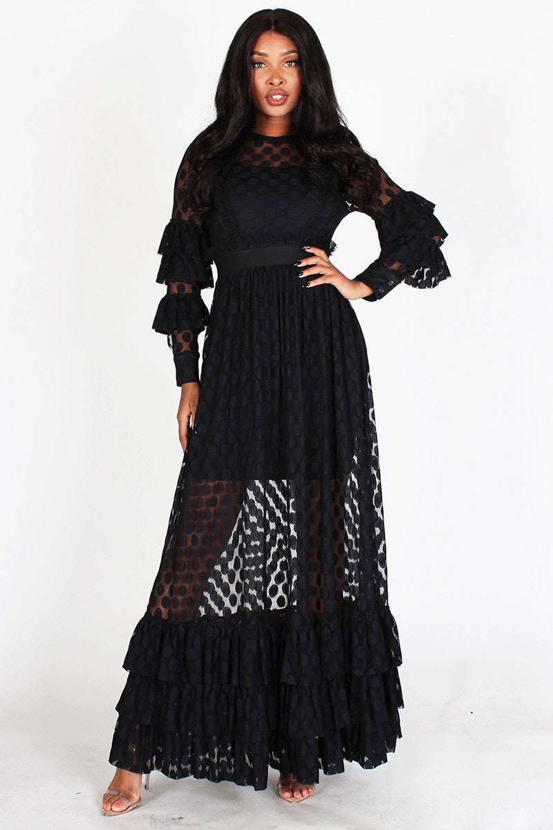 Women Sheer Maxi Dress By Namatt Design