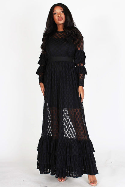 Women Sheer Maxi Dress By Namatt Design