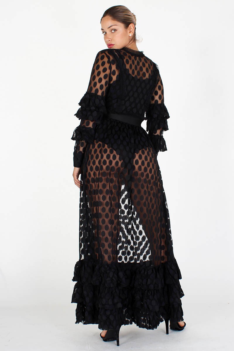 Women Sheer Maxi Dress By Namatt Design