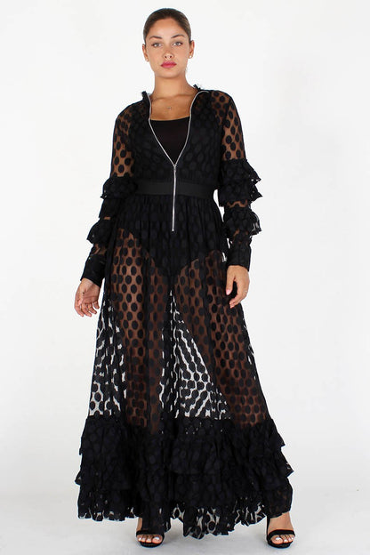 Women Sheer Maxi Dress By Namatt Design