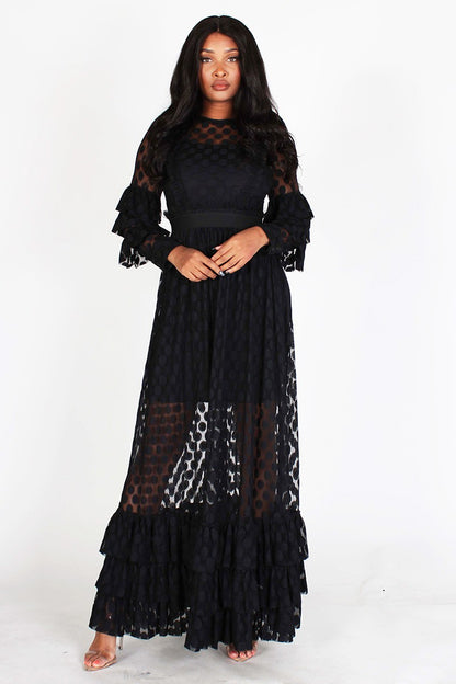 Women Sheer Maxi Dress By Namatt Design