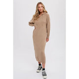 Women Long Sleeve Hoodie Maxi Dress