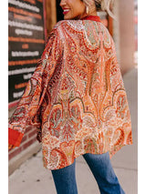 Women Baroque Paisley Boxy Over Sized Shirt