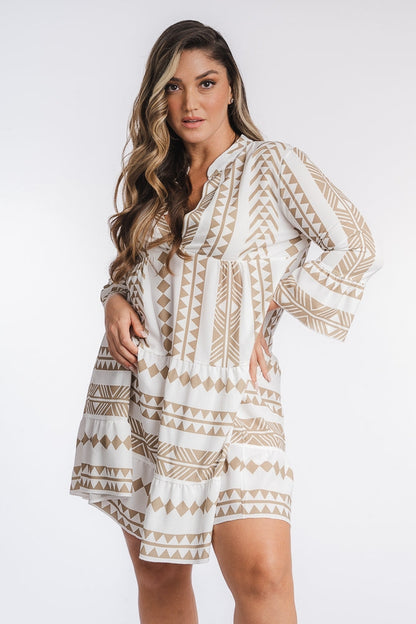 Women Tunic Printed dress 3/4 Sleeves By Silk & Salt