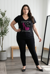 Women Short Sleeve Tee Shirt By Bling Bling U Sparkle Girl