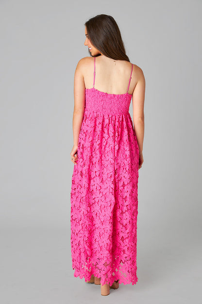 Women Maxi Dress Tiana Sleeveless Hot Pink