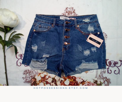 Junior Shorts - Denim/Distressed