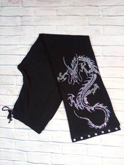 Women Pant Rhinestone Dragon Pant By Bling Bling U Sparkle Girl