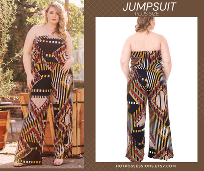 Womens Jumpsuit Abstract Design