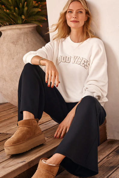 Women's Drawstring Wide Leg Lounge or on the Go Pants.