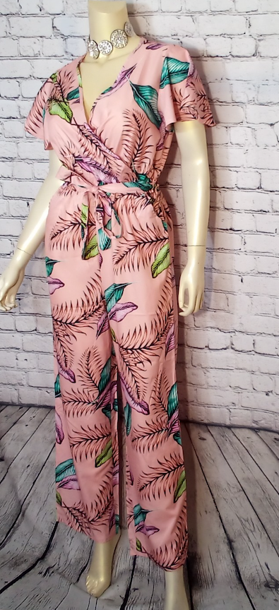 Women Jumpsuit - Floral Print