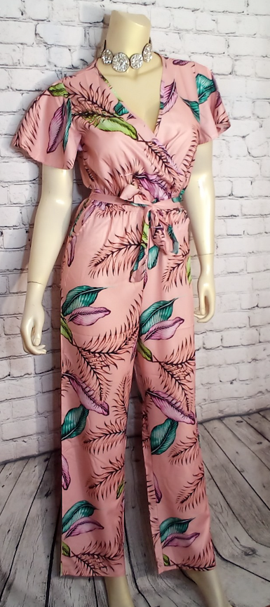 Women Jumpsuit - Floral Print