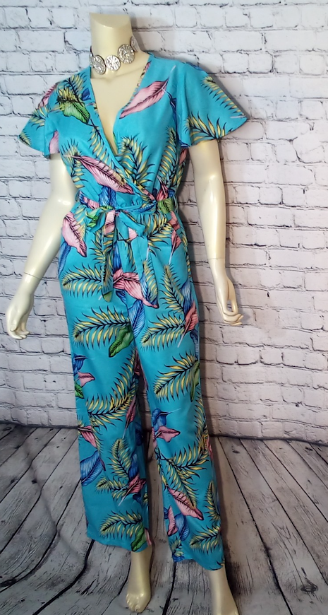 Women Jumpsuit - Floral Print