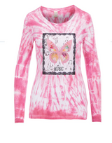 Junior and Girls  Long Sleeve Top - Butterfly/Music