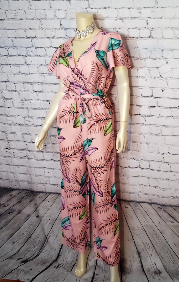 Women Jumpsuit - Floral Print