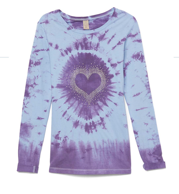 Junior & Girls Long Sleeve Top - Bullseye/Heart