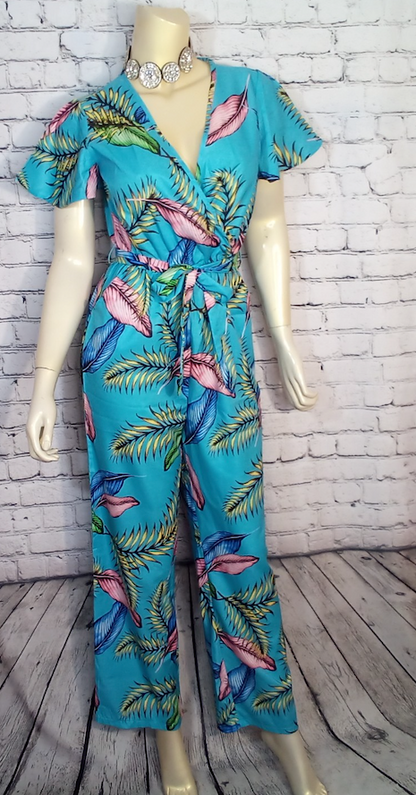 Women Jumpsuit - Floral Print