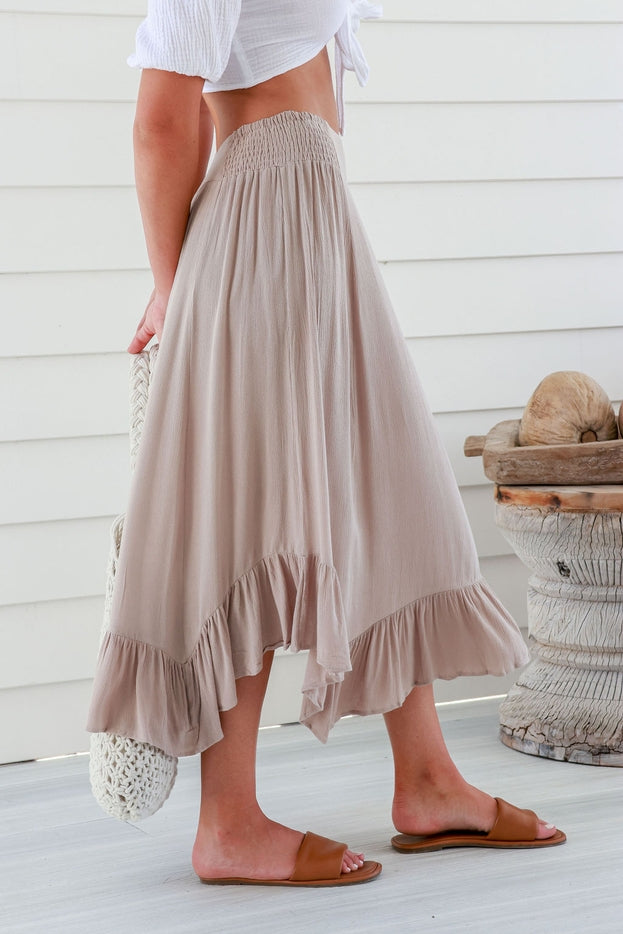 Women Ruffle Midi skirt By Sanctum The Label